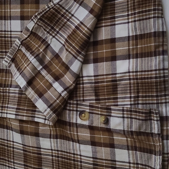 3/$20 George Brown Plaid Button-Up Dress Shirt - Picture 3 of 7